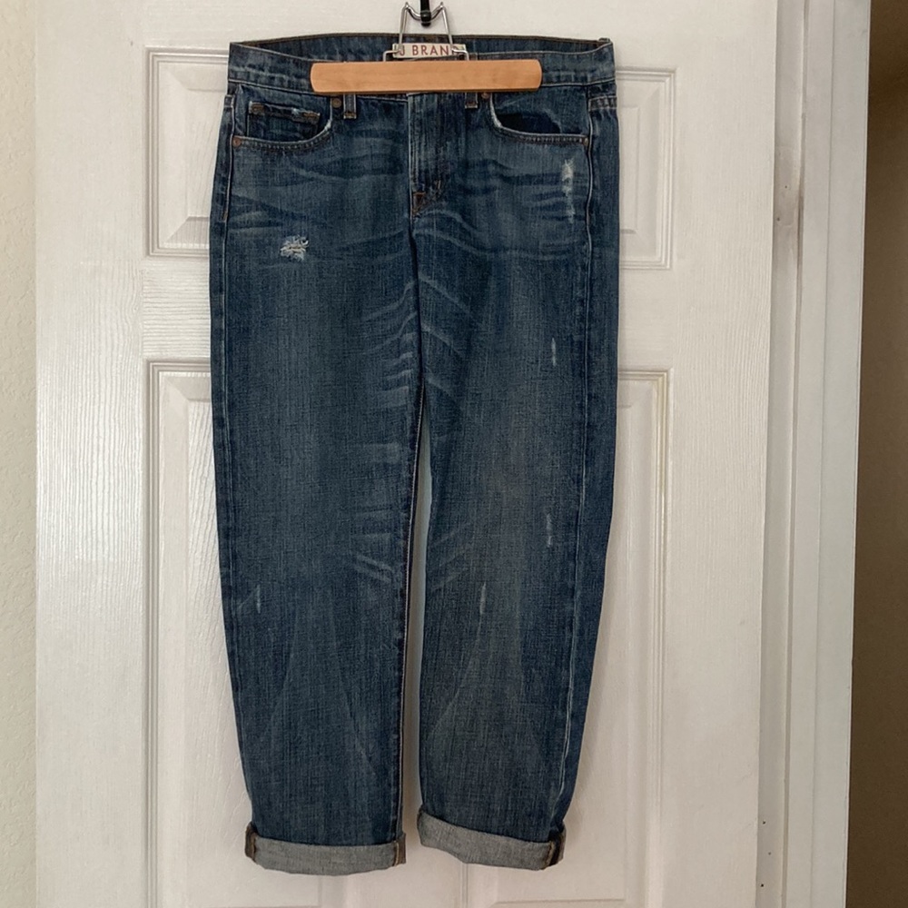 J Brand jeans, Clyde distressed boyfriend style, size 25, EUC